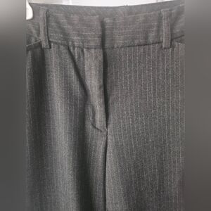 Worthington Dark Gray Pinstripe Straight Leg Pants